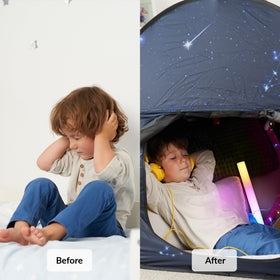 ODOXIA Sensory Tent Small cushions inside provide cozy sensory support for rest.