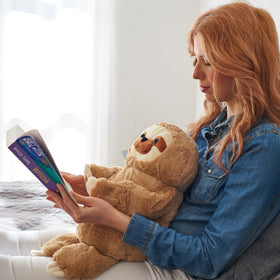 ODOXIA sloth weighted plush with removable filling for easy cleaning.