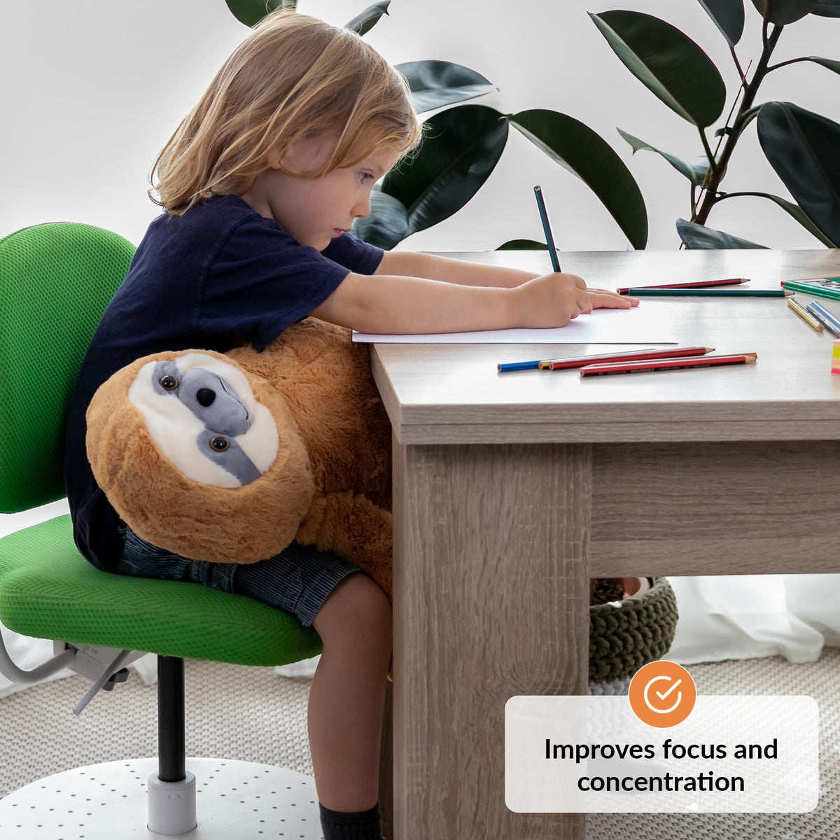 ODOXIA Weighted Sloth close-up fabric texture for cozy touch and durability