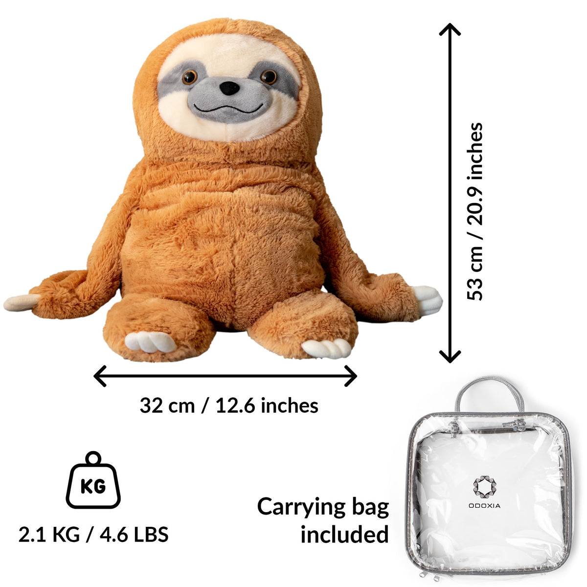 ODOXIA Weighted Sloth during study use to help concentration in quiet spaces
