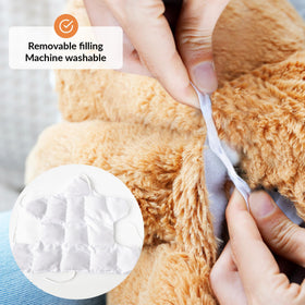 ODOXIA Weighted Sloth being machine washed for easy cleanup
