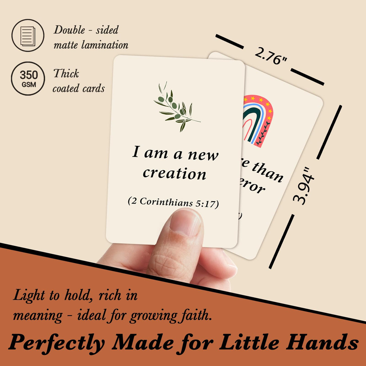 Odrano Premium 350 GSM cardstock ensures durability in busy hands.
