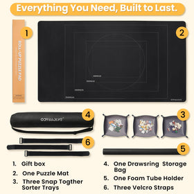 Odyssolve rubber bottom provides a waterproof base for confident puzzling sessions.