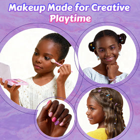 Oeasic doll head performing hair styling and nail art play