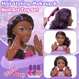 Oeasic doll head with mirror and comb for styling practice