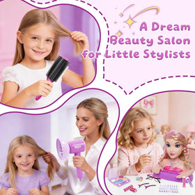 Oeasic doll head with braid tools for creative hair design at home
