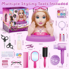 Oeasic doll head with clips and jewelry for glamorous looks