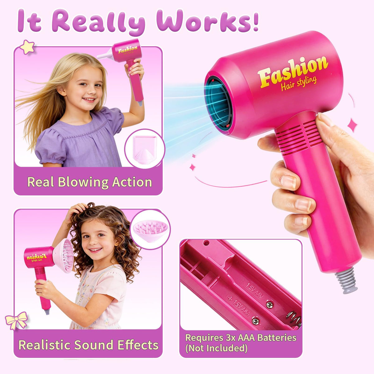 Oeasic roller set enhances curling practice during pretend styling