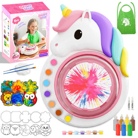 Oeasic Unicorn Spin Art Machine with 60 design cards sparks creativity and color exploration.