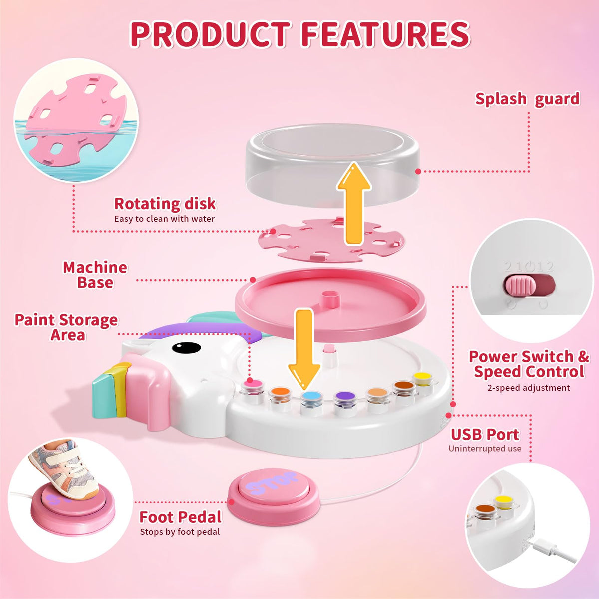 Oeasic Unicorn Spin Art provides screen-free, imaginative play for kids 4–12.