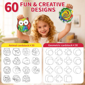Oeasic Unicorn Spin Art with seven paint bottles fuels vibrant kid-made artwork.