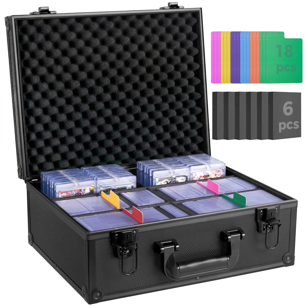 OEODAJ top loader storage box keeps 600+ cards organized and protected with a rugged shell.