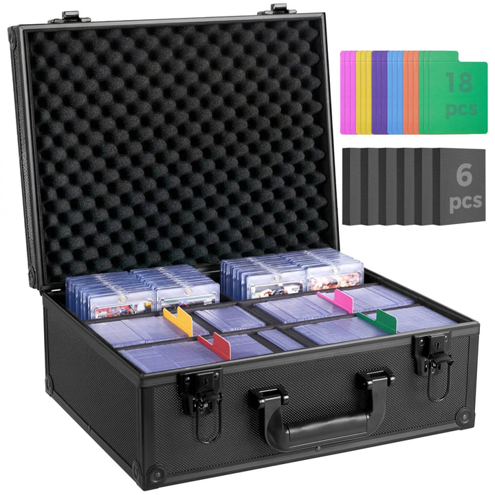 OEODAJ top loader storage box keeps 600+ cards organized and protected with a rugged shell.
