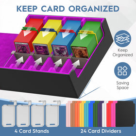 OEODAJ interior with 24 dividers separating cards for easy access.