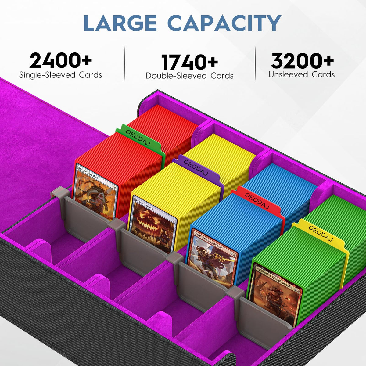 OEODAJ magnetic closure keeps cards secure during transport.