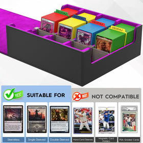 OEODAJ PU leather exterior and microfiber lining protect cards from scratches.