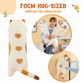 Oeonuas cat plush back neck support for lounging.