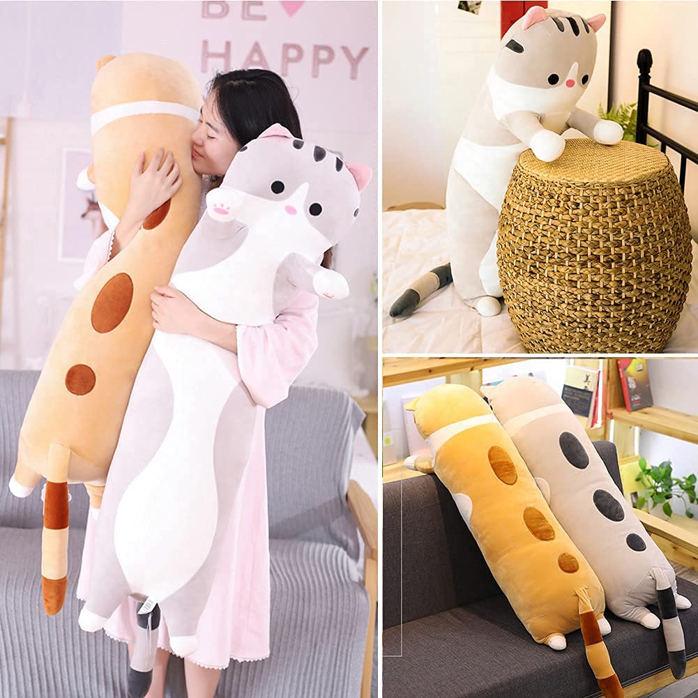 Oeonuas cat plush head zipper for easy filling adjustment