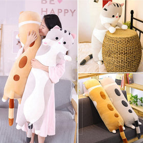 Oeonuas cuddly cat pillow bed time companion for kids.