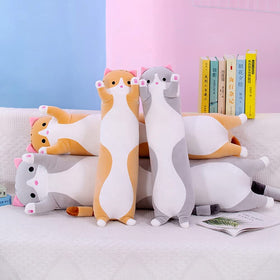 Oeonuas orange cat pillow providing nap-support and comfort