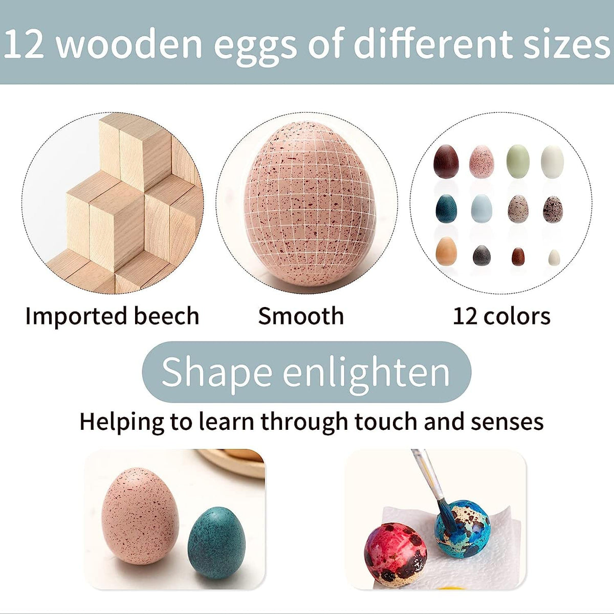 OESSUF eggs in a rattan basket ready for Easter decor and imaginative play