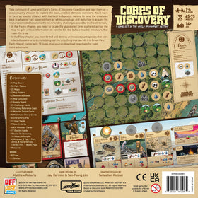 Corps of Discovery scenario decks guide evolving cooperative challenges.