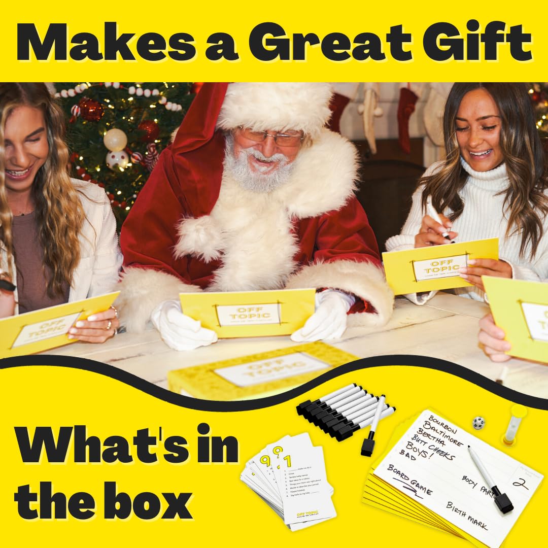 OFF TOPIC game-night setup helps you start a social, laughter-filled session.
