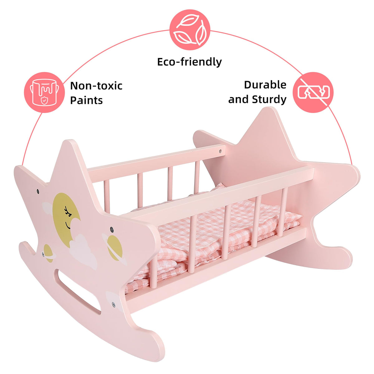 Offelec assembly guide for quick, effortless setup of the doll cradle