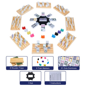 Offelec Mexican Train hub center organizing gameplay and anchoring the train