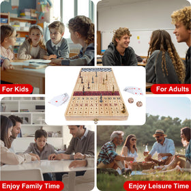Offelec spacious wooden board withstands lively family game nights