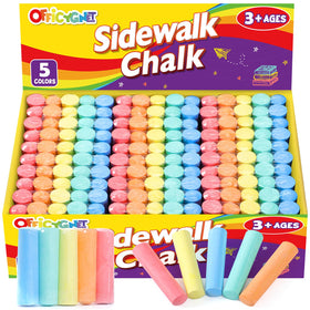 Officygnet 150-piece sidewalk chalk box for outdoor art projects
