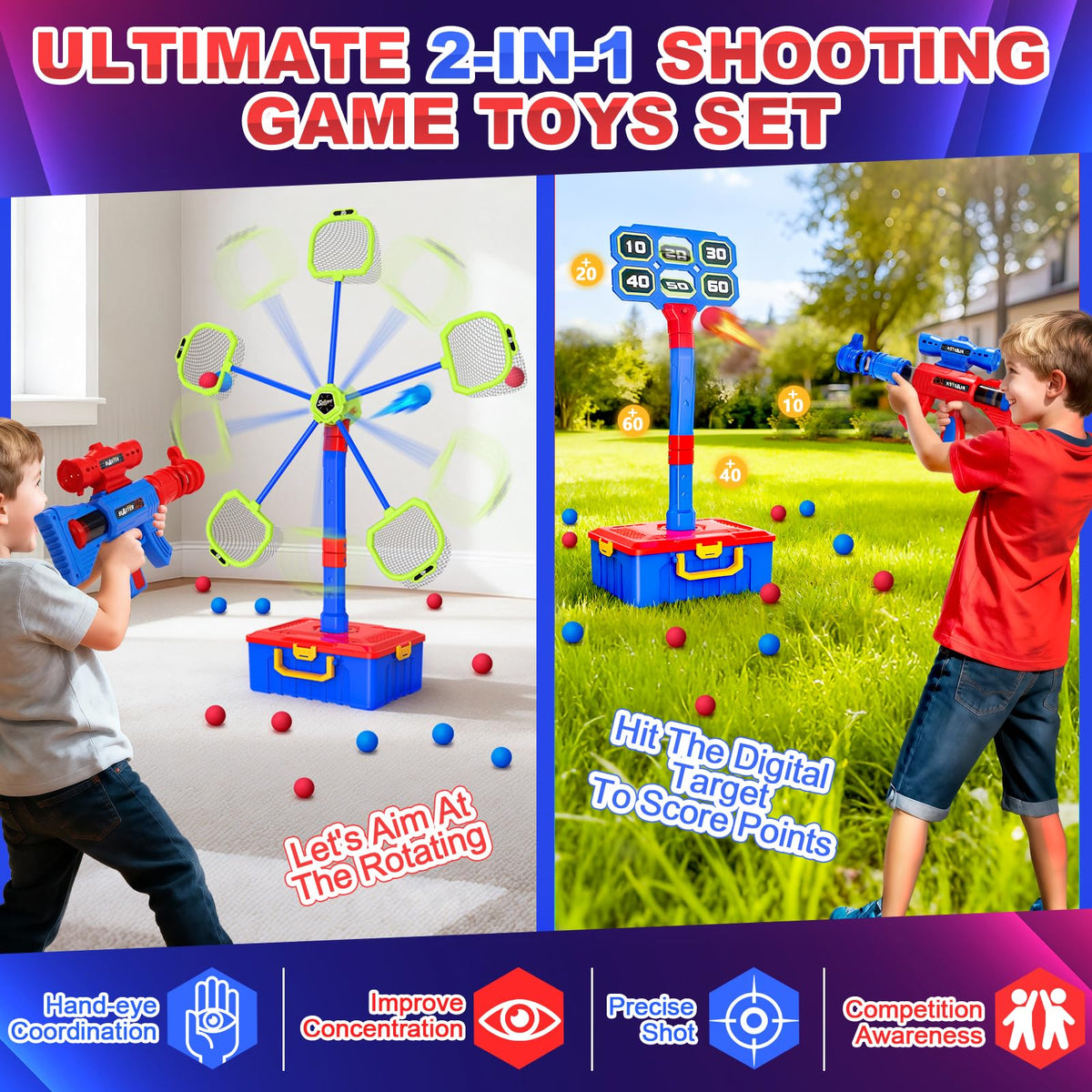 Officygnet 2-in-1 shooting game storage case for easy transport