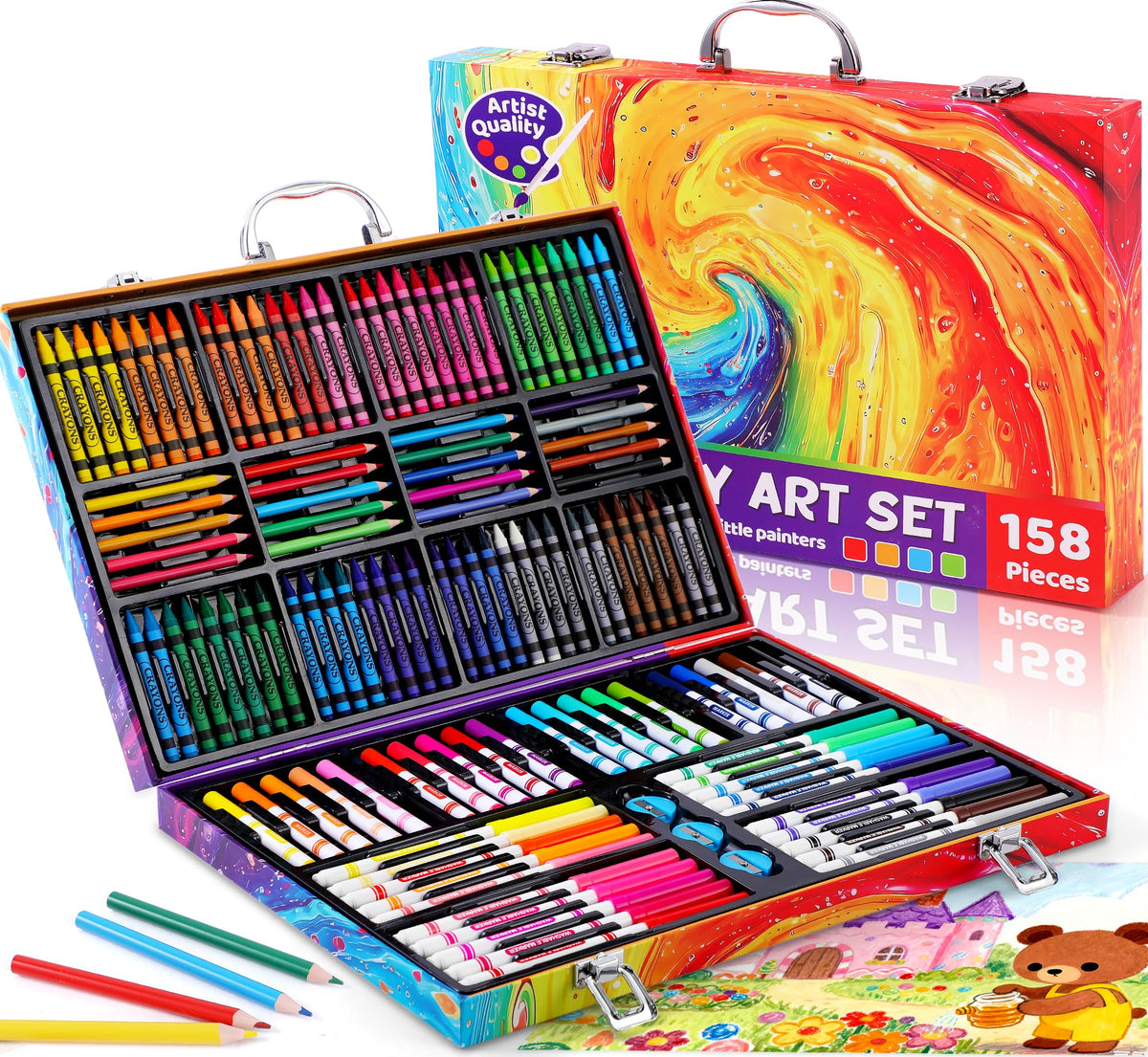 Officygnet portable art kit box supports travel-friendly creativity