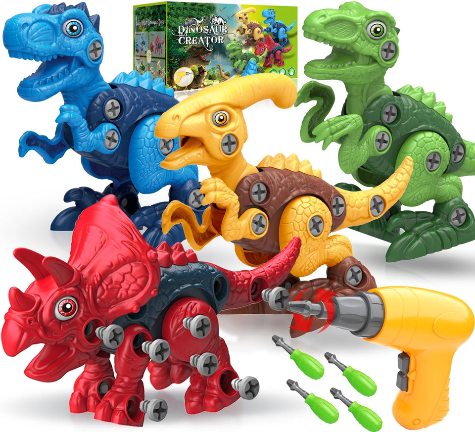 Officygnet four-dinosaur set ready for imaginative play and STEM exploration