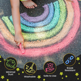 Officygnet large-grip chalk sticks designed for kids to draw easily
