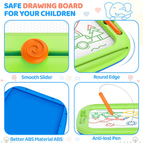 Officygnet magnetic pen with eraser enables smooth, precise lines for toddlers.