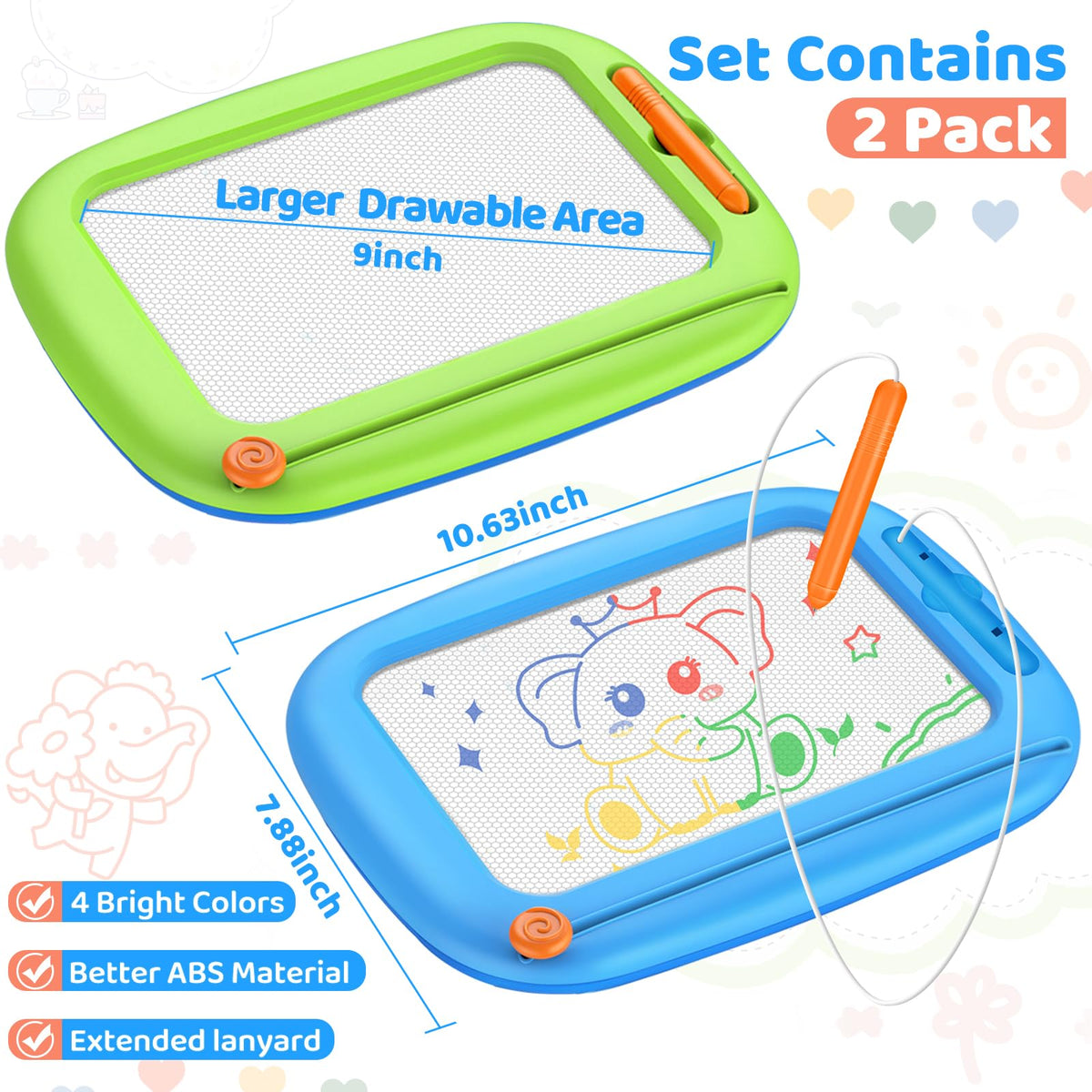 Officygnet 9-inch drawing area showcases vivid colors for small hands.