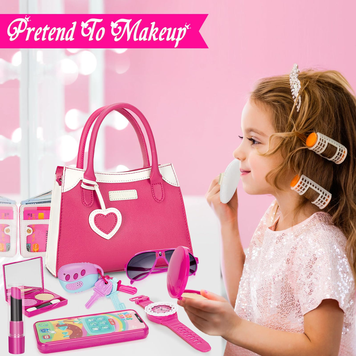Officygnet Play Purse kid shopping roleplay with friends for social skills.