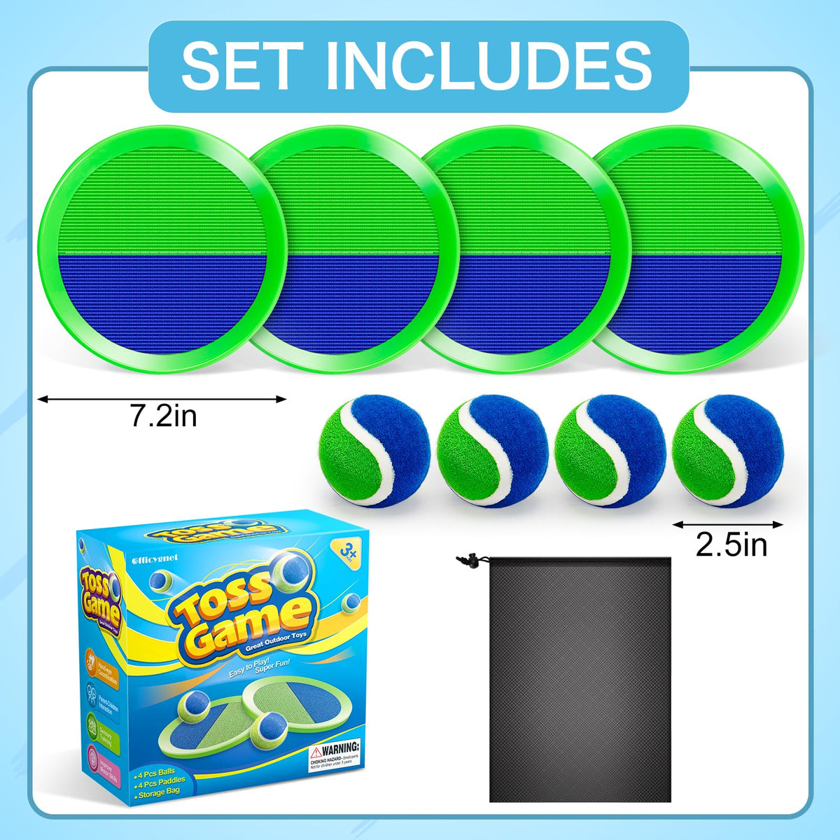 Officygnet sticky balls used for easy catches outdoors