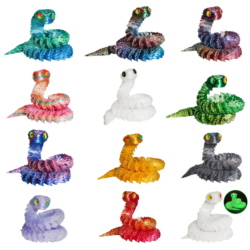 OGCHFZC 12-pcs snake set; flexible 12.8-inch length for poseable display.