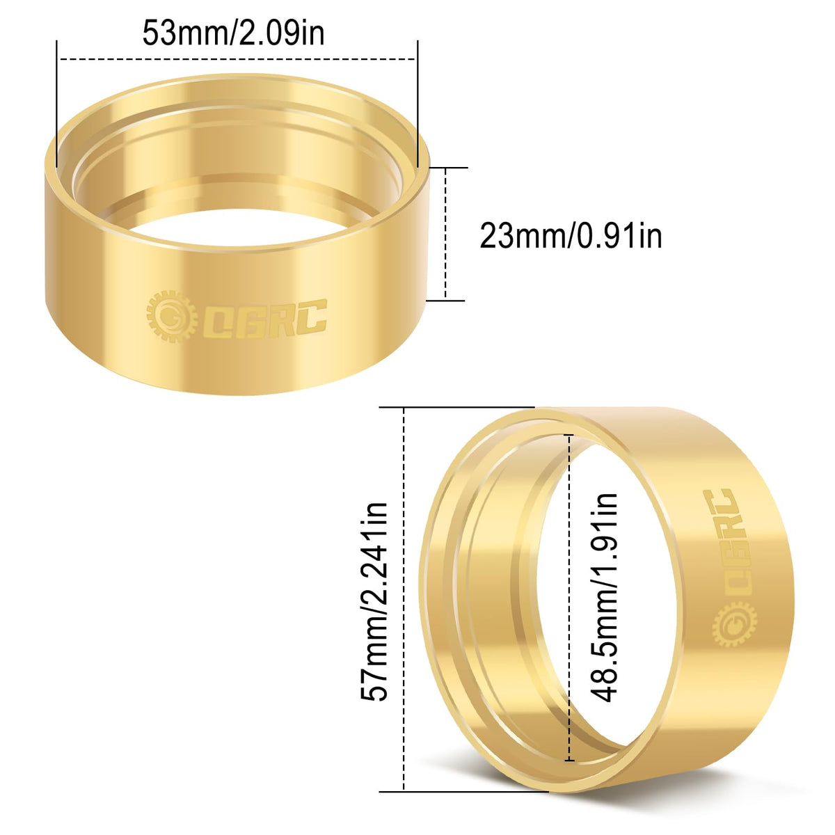 OGUNKE OGRC logo engraved on ring adds rugged aesthetics.