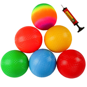 Ogrmar blue dodgeball with easy grip for kids' outdoor play.