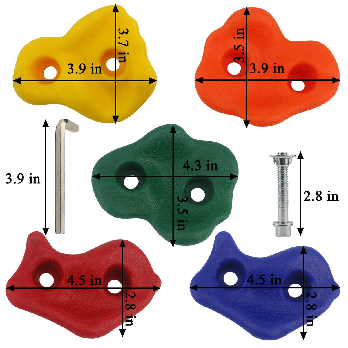 Ogrmar hardware kit includes washers and nuts for sturdy mounting.