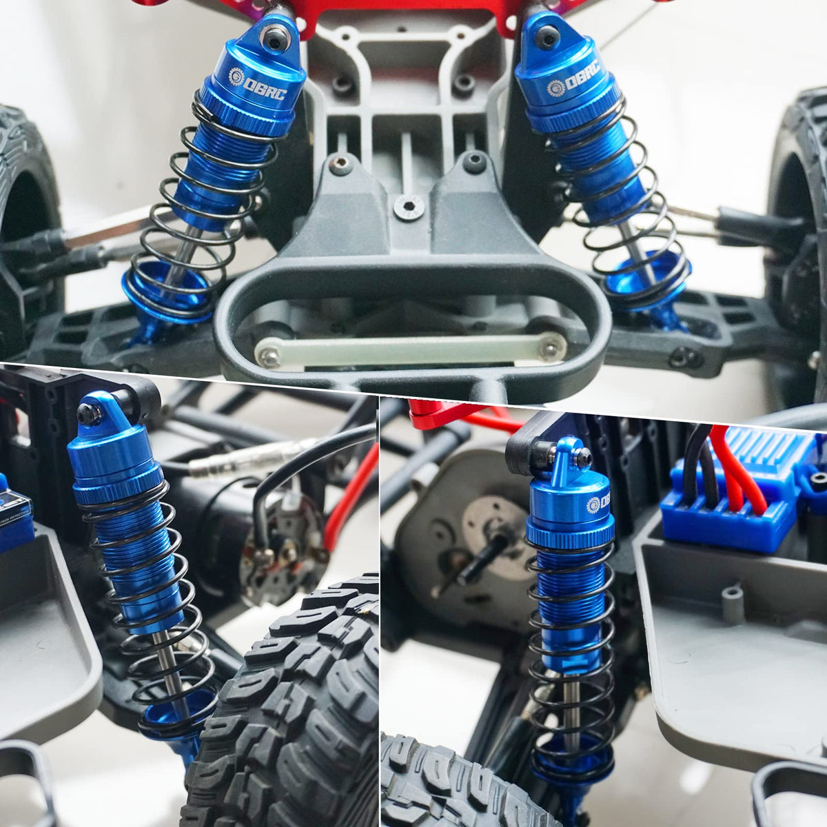 OGUNKE OGRC blue shock absorber, damping-system close-up for smoother suspension.