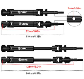 OGUNKE OGRC package includes front and rear shafts with nuts and screws.