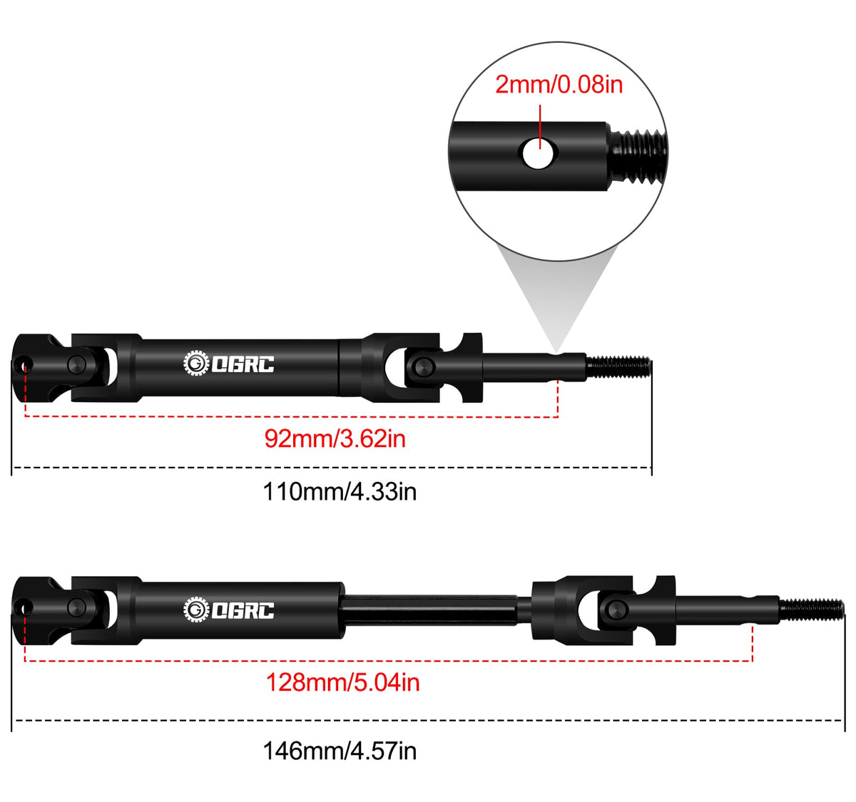 OGUNKE OGRC kit includes nuts and set screws for secure installation