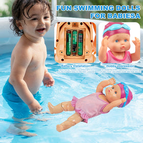 OHGOSH electric water baby doll for pool use sparks interactive swimming fun