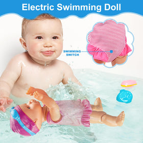 OHGOSH swimmer doll bath-tub-play enhances bath time with imaginative motion