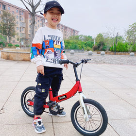 OHIIK Balance Bike pedal kit blue shows quick conversion to pedal ride options.