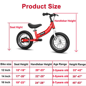 OHIIK Balance Bike training wheels blue emphasize easy transition to supported riding.